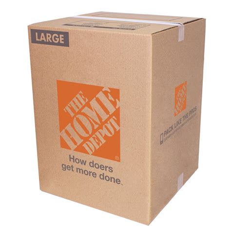 home depot cardboard boxes prices.